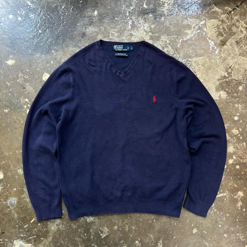 L) 폴로 랄프로렌 브이넥 니트 아메카지 올드머니룩 클래식