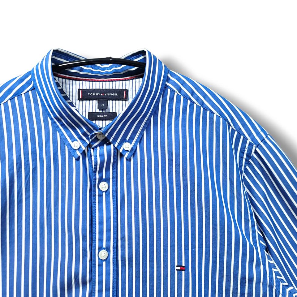 [M] 타미힐피거 블루&화이트 스트라이프 긴팔셔츠