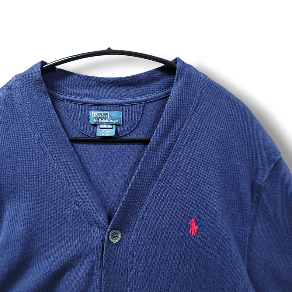 [XL18-20] 폴로 네이비 레드포니 코튼 가디건