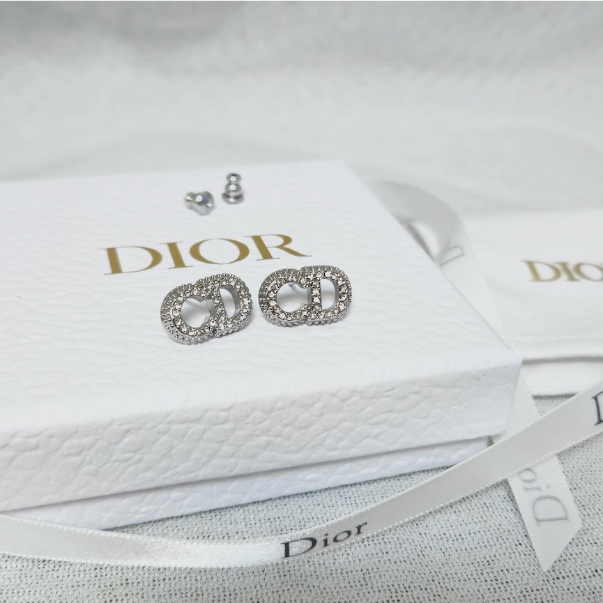디올 귀걸이 크리스탈 입체 로고 업사이클링 귀걸이