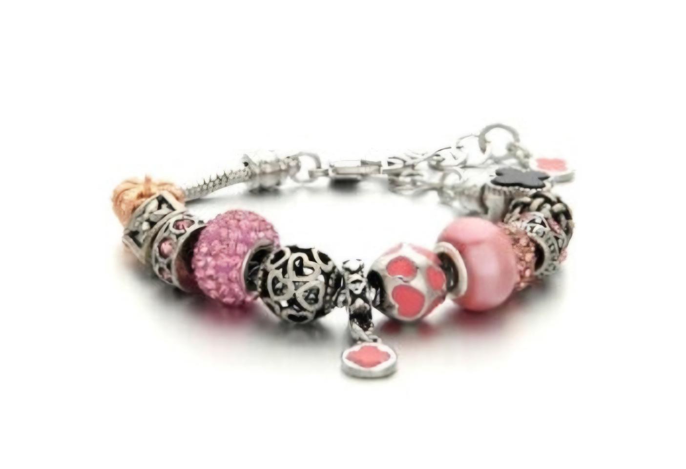 onorati 핑크톤 참 팔찌  상태굿