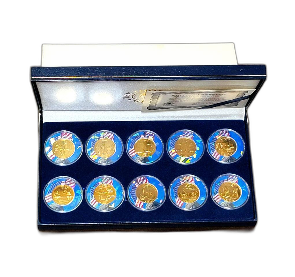 보기힘든 100%진품 24k 순금도금 특년03~04년 10종 민트 풀세트