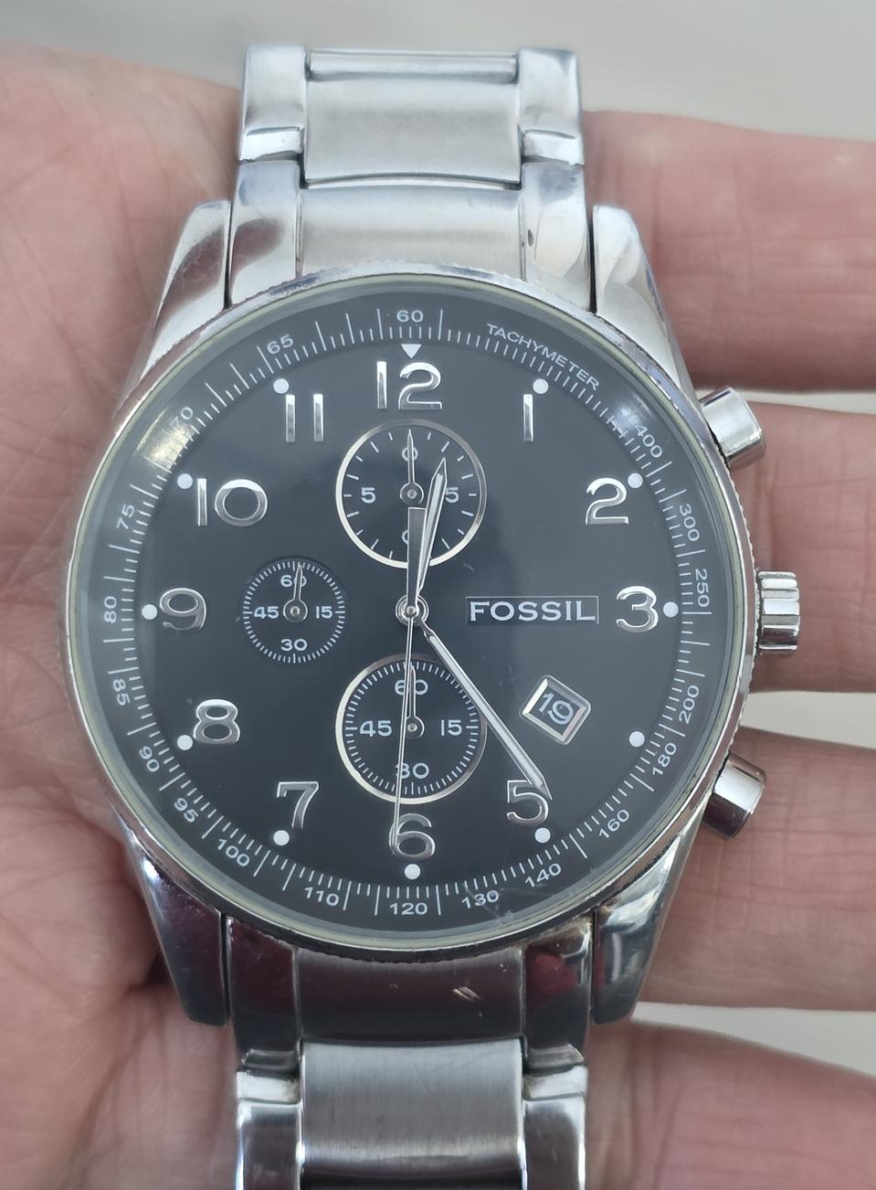 FOSSIL ARKITEKT FS4249 크로노그래프 스틸 스트랩 시계