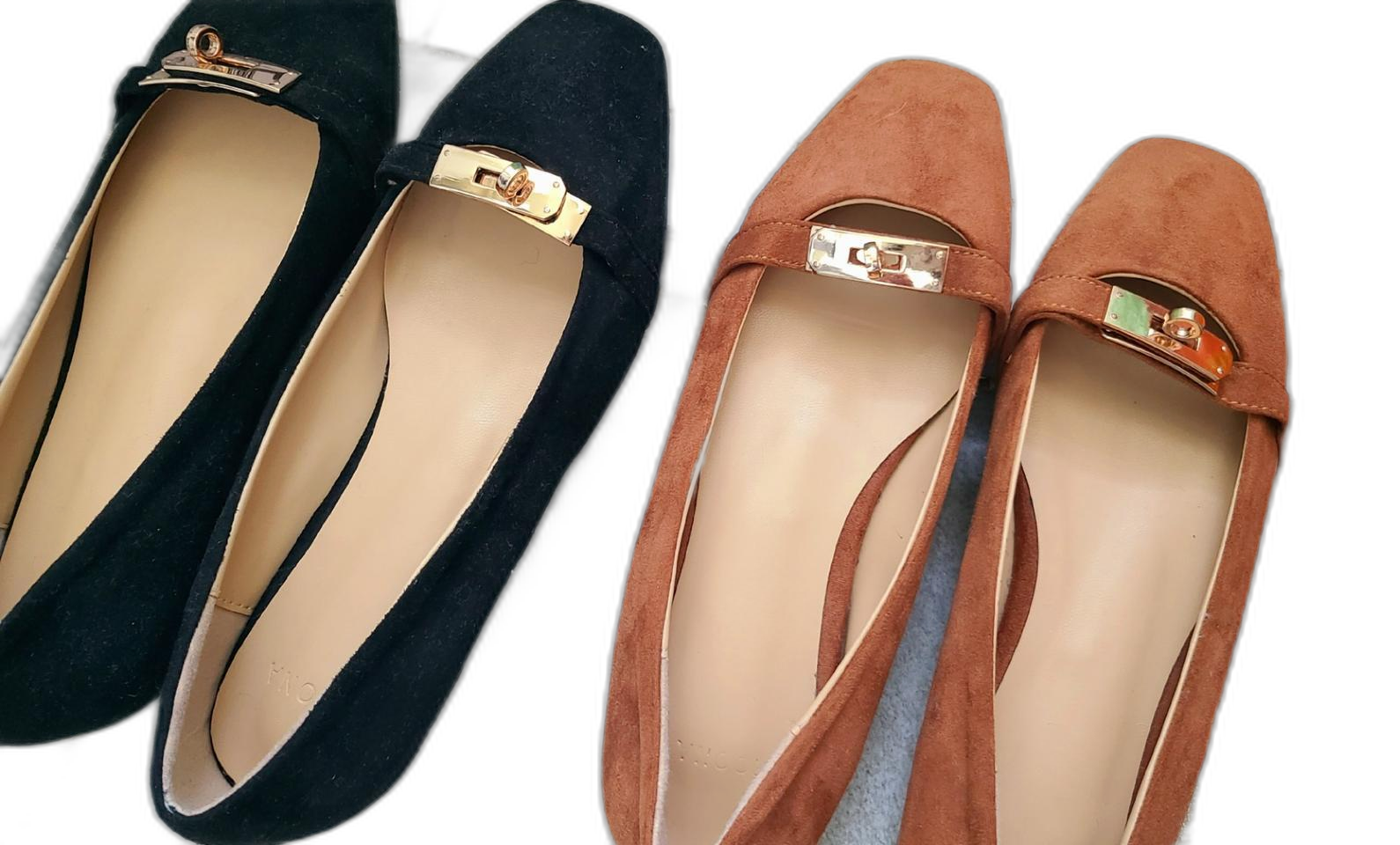 ❤ 금장 버클 단화 ❤ 스웨이드 플랫슈즈