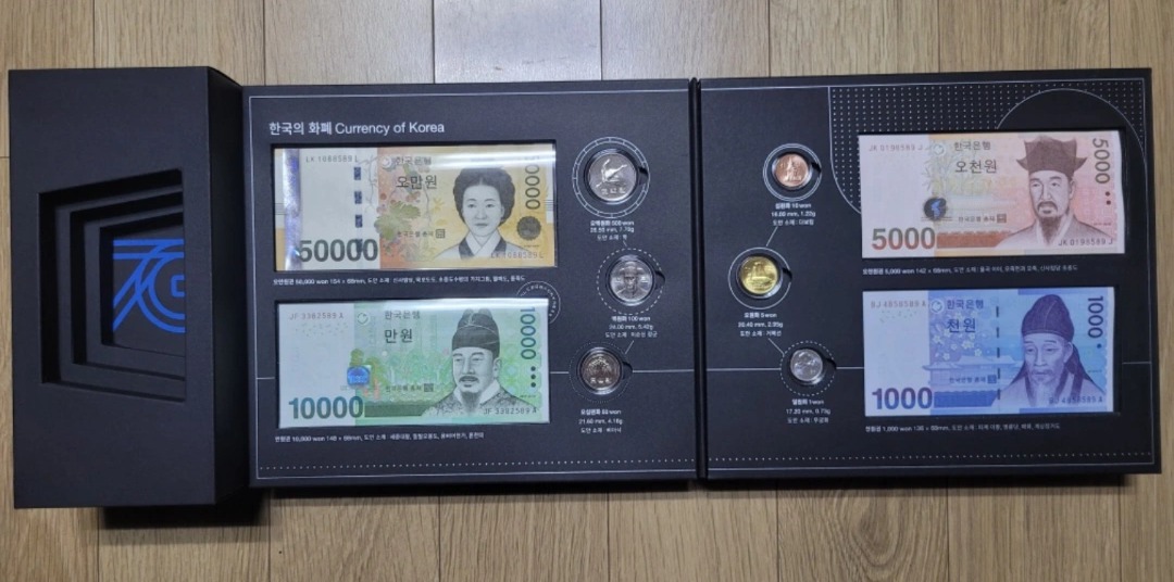 한국의 화폐 세트