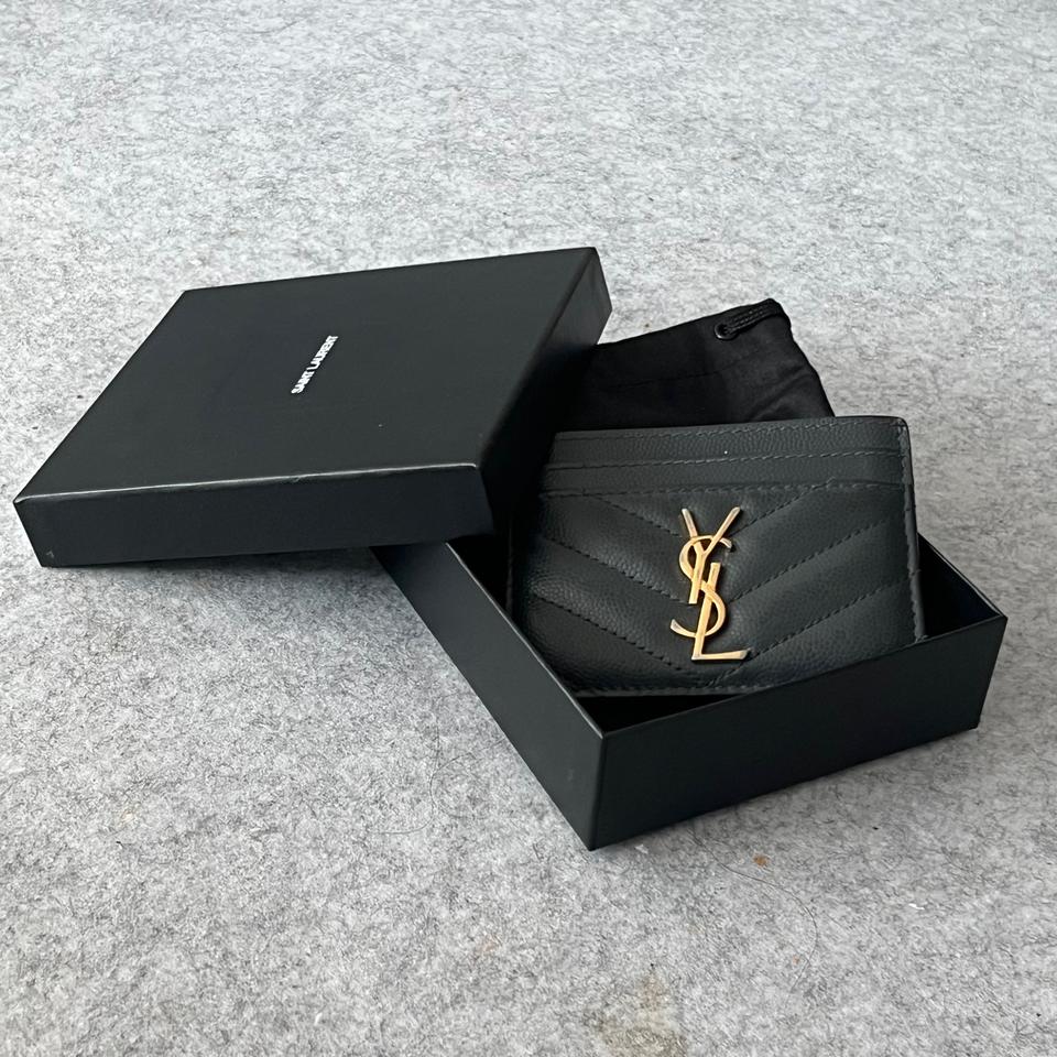 생로랑 마틀라세 금장 카드지갑