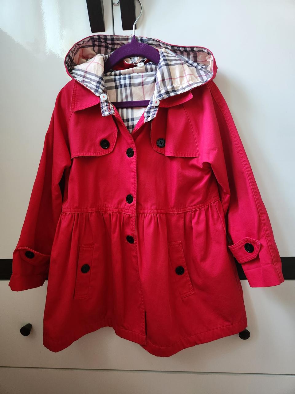 여아 빨간트렌치코트쟈켓