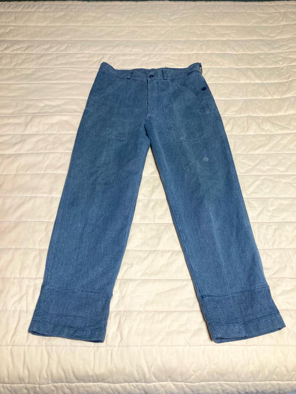 독일 빈티지 와이드 카펜터 데님 팬츠 34-36