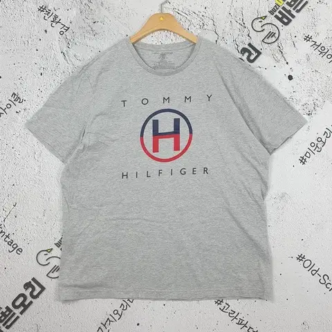 타미힐피거 TOMMY 반팔 티 그레이 XL 1000093