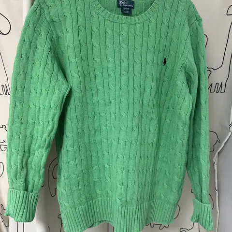 폴로 랄프로렌 케이블 니트 그린 XL