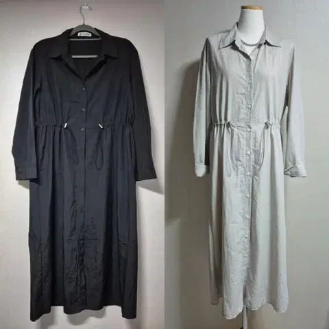 <새상품>(국산/고퀄)와샤 바스락 스트링 바람막이 롱원피스