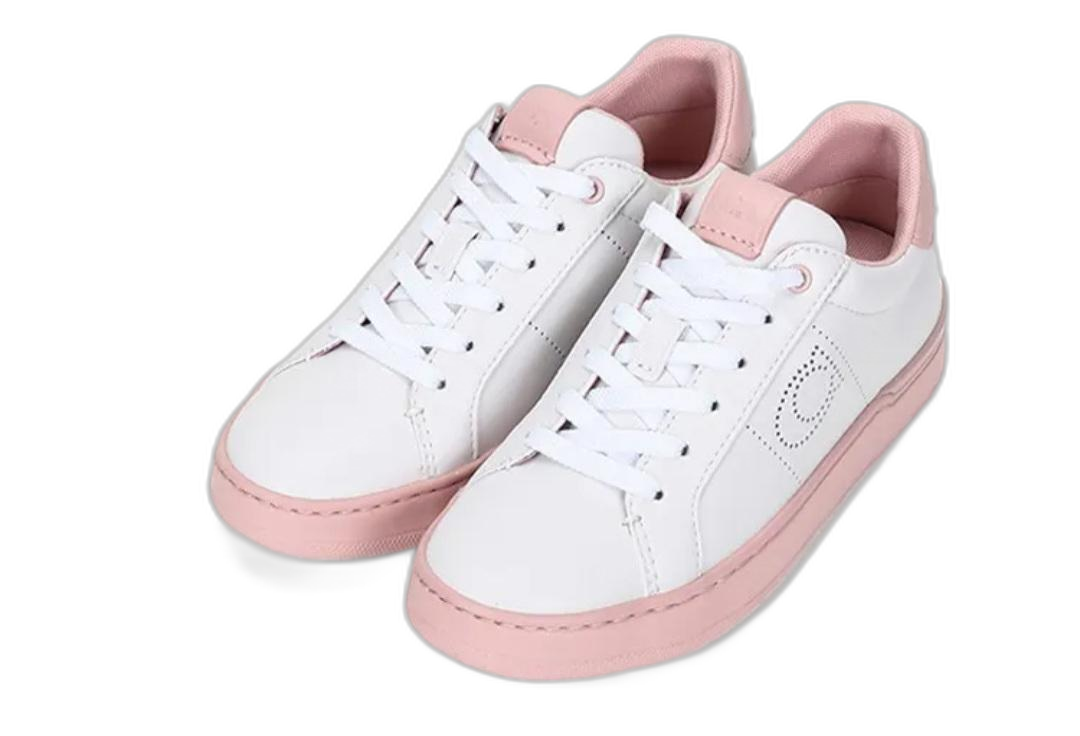 코치 클립 스니커즈 화이트/핑크