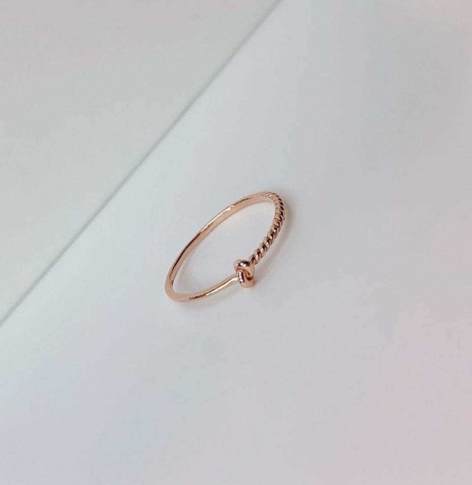 매듭이 예쁜 14k 반지 / 로즈골드 14호