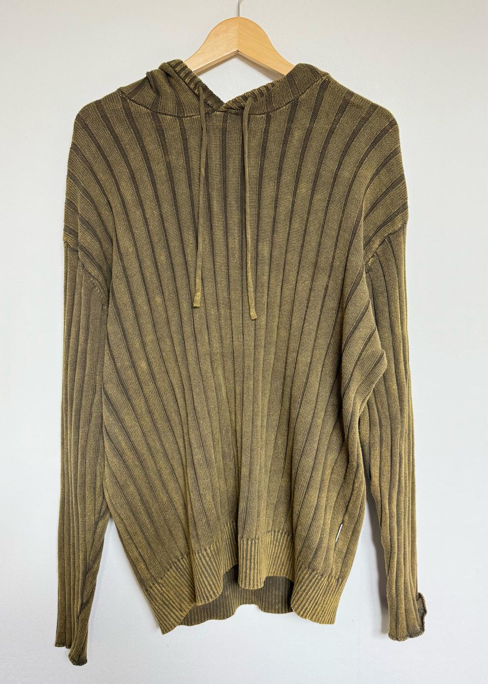 [VIVASTUDIO] 리브드 후디 니트 (카키 / S)