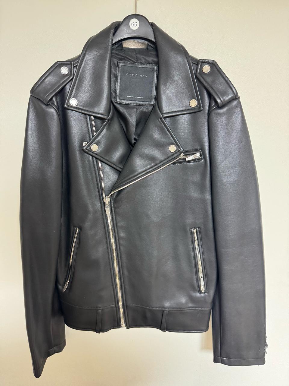 [ZARA MAN 라이더 레더 재킷 (사이즈 S)]