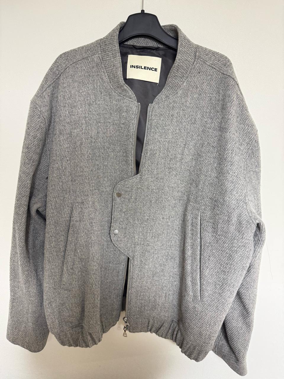 인사일런스 언커버 버진 울 블루종 멜란지 그레이 L 새상품