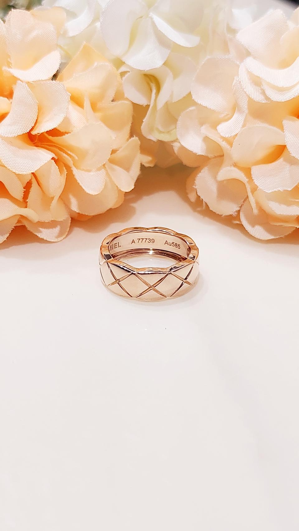 *초특가새상품* 14k 로즈 퀼팅 엠보반지