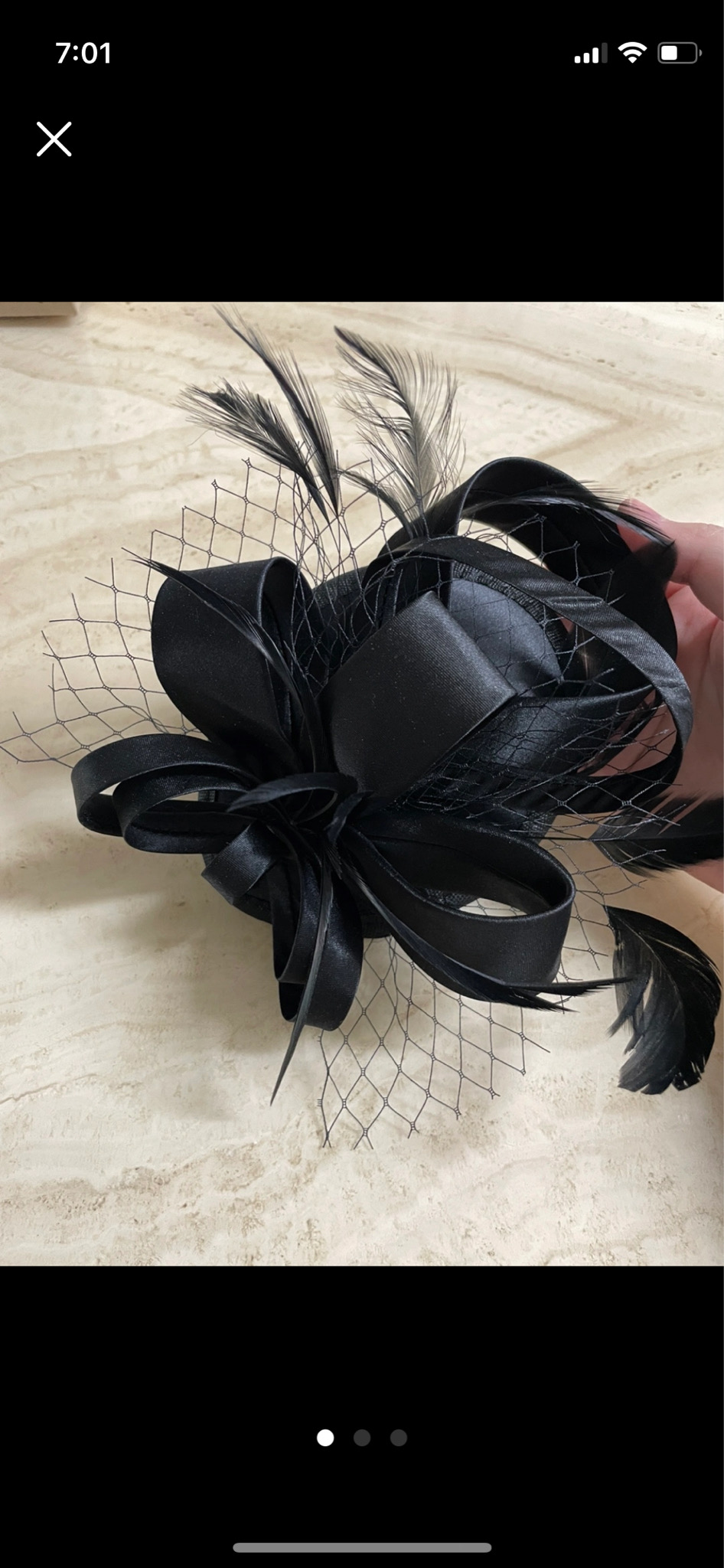 블랙 개화기 복고풍 모자장식 새제품