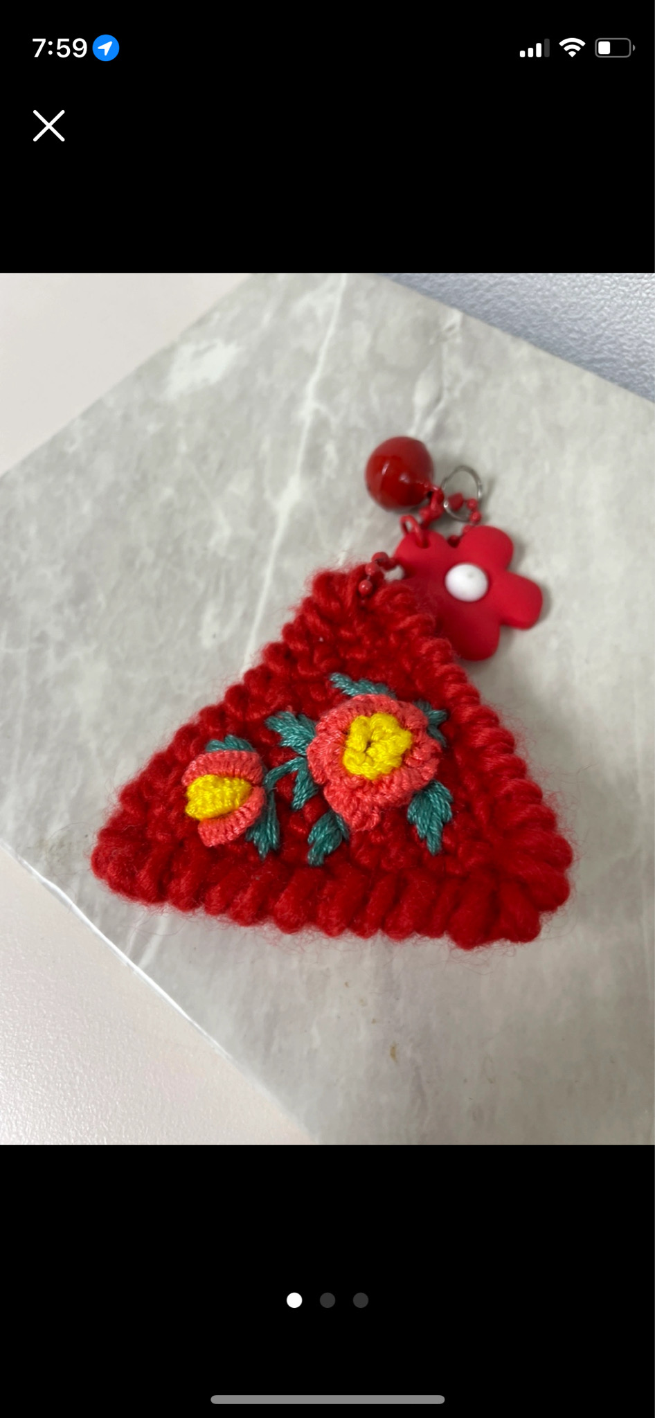 레드 키링 수제작