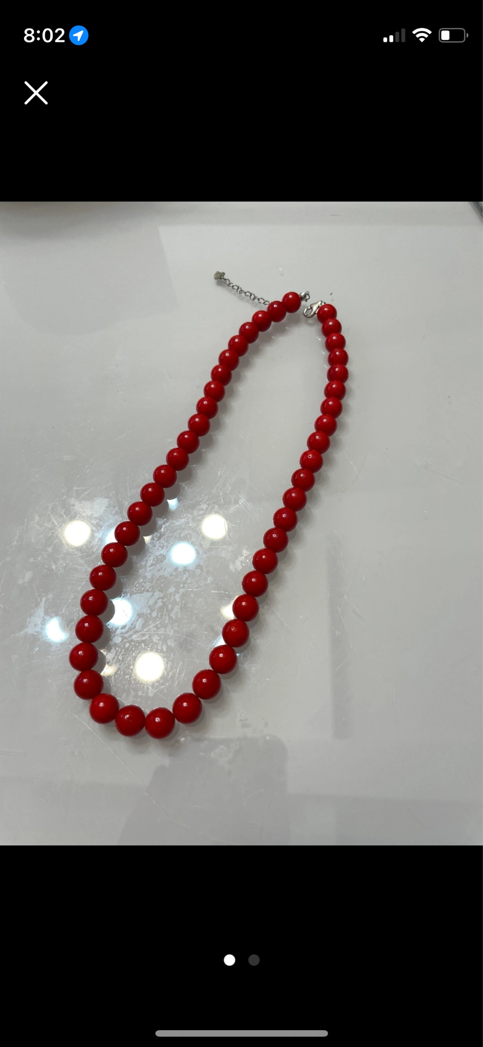 레드 목걸이 새제품
