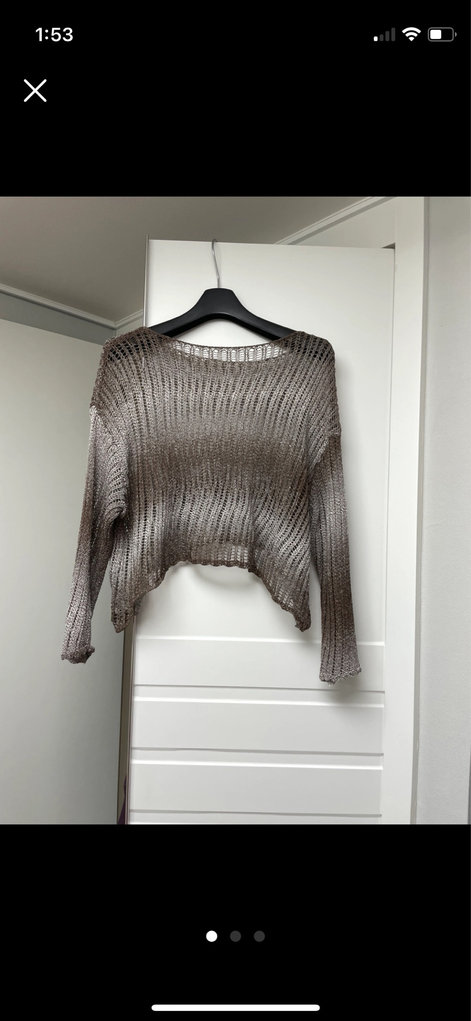 슬림 골지 크롭