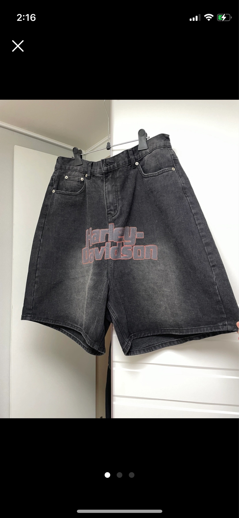 버뮤다 데님 팬츠 남녀공용 바지