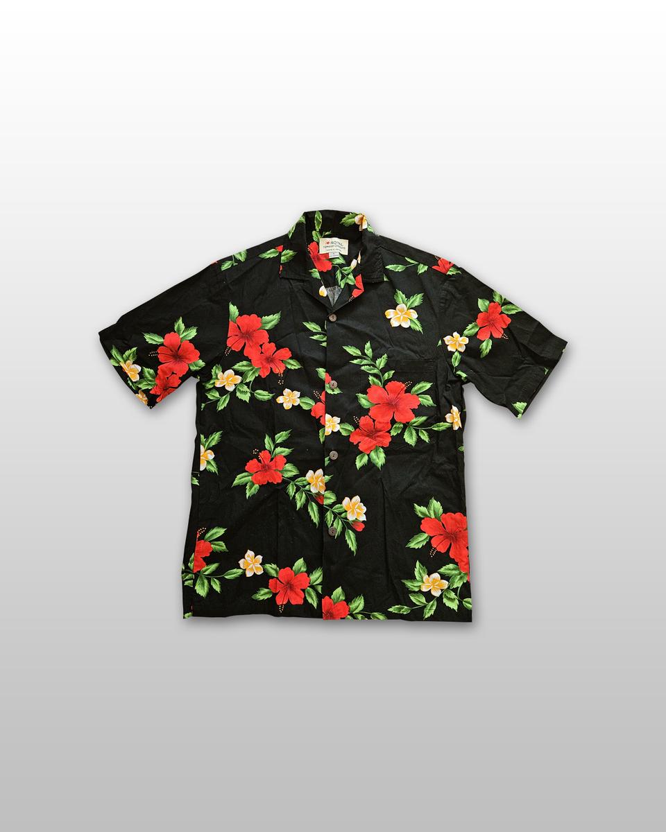 로얄 크리에이션 하와이안 장미 셔츠 made in Hawaii