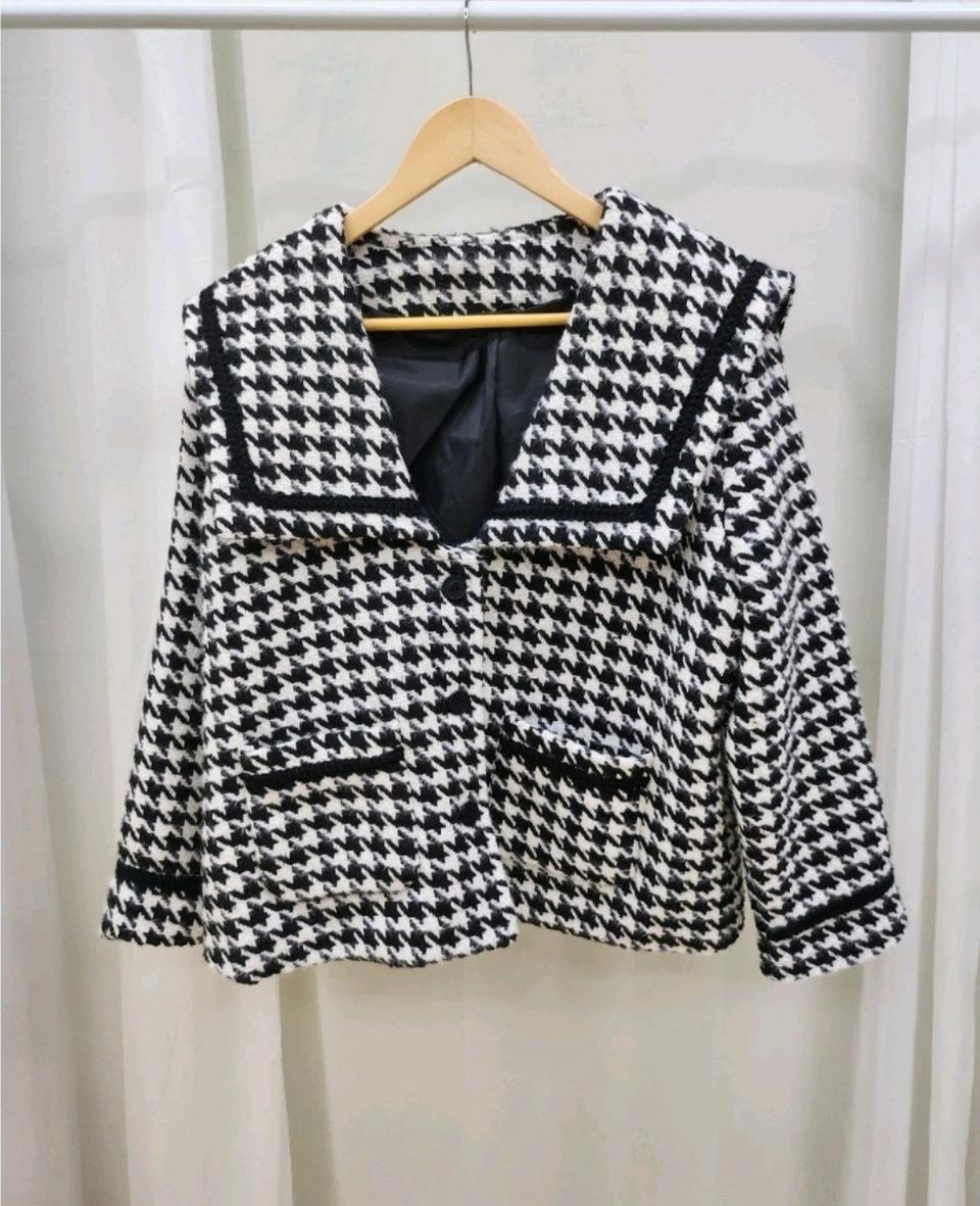 빅카라 트위드자켓