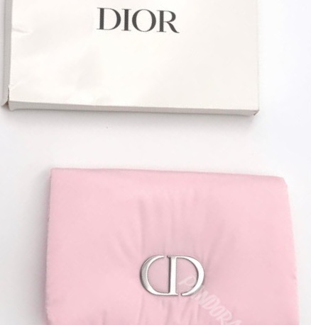 디올 핑크 사각 접이식 파우치