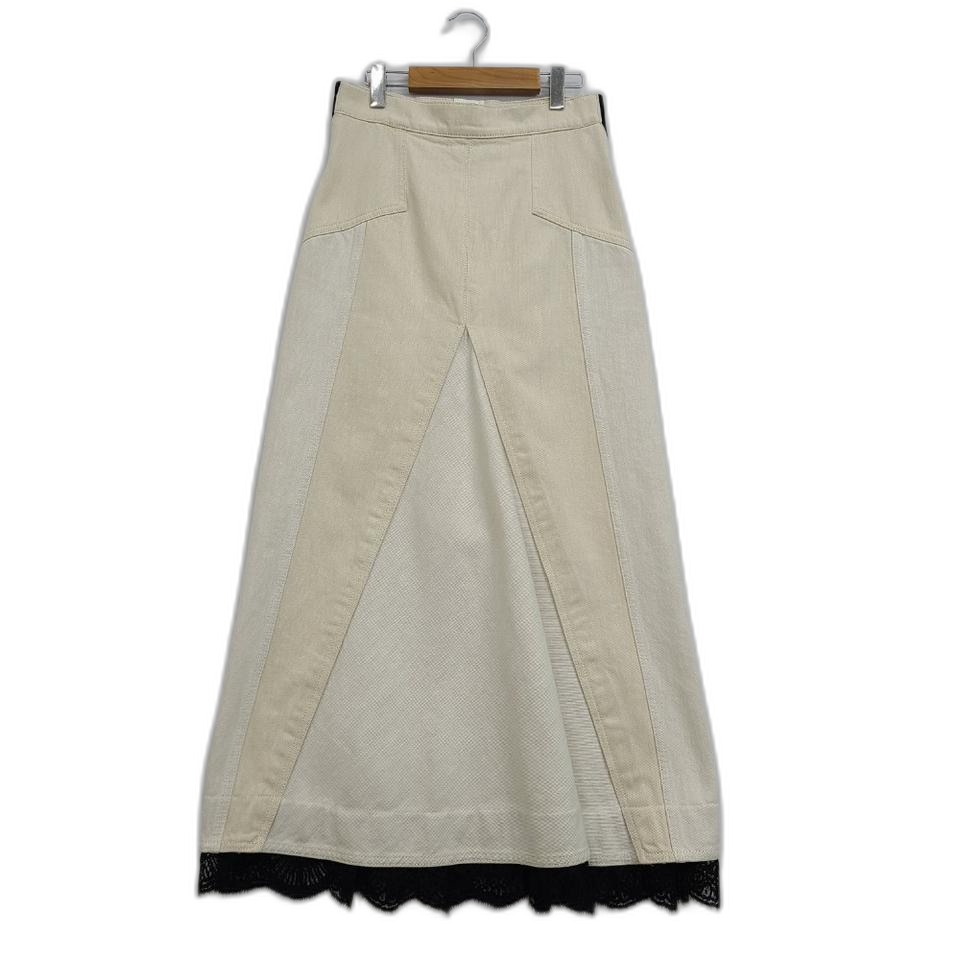 알렉산더 맥퀸/55/레이스 데님 스커트//구제나라앨리스