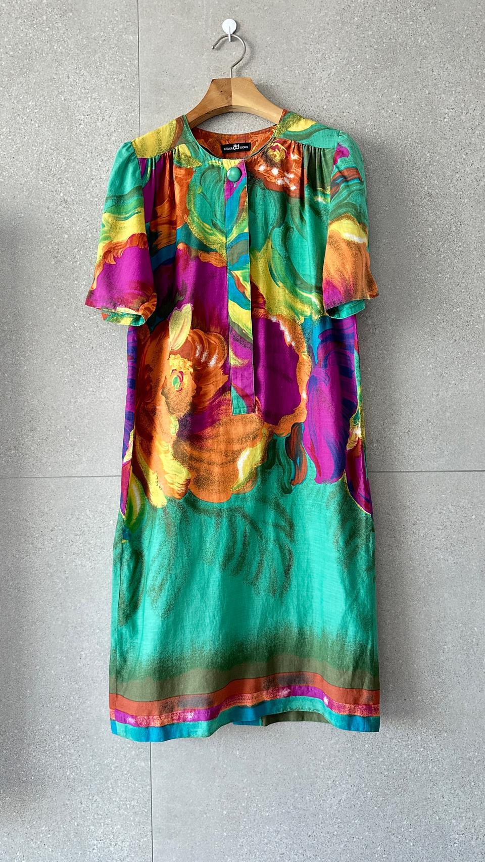 트로피칼 롱 원피스 단정한 일본제 휴양지