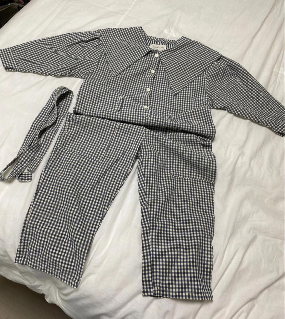 유아 체크슈트7호(크게나와서9호)새상품