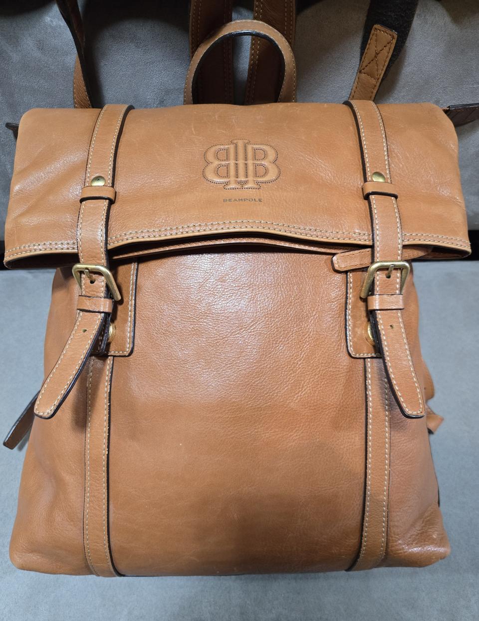 무배) 빈폴 가죽 가방 공용 백팩