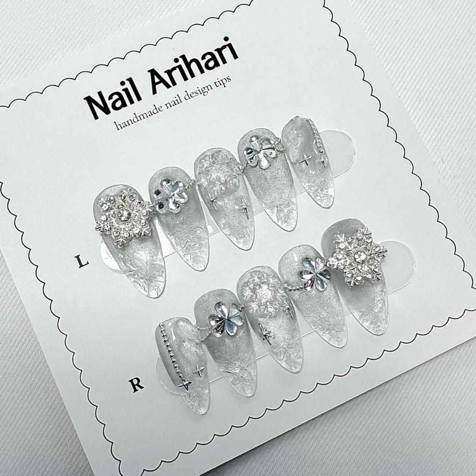 [수제네일팁] 얼음네일