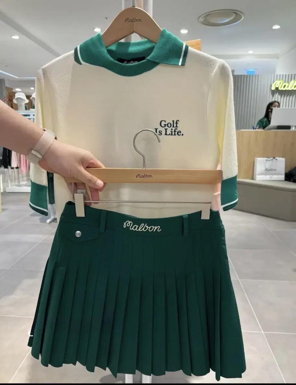 말본골프 여성니트치마세트