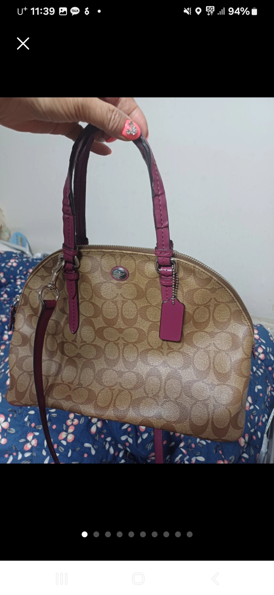 정품 코치가방. 토트