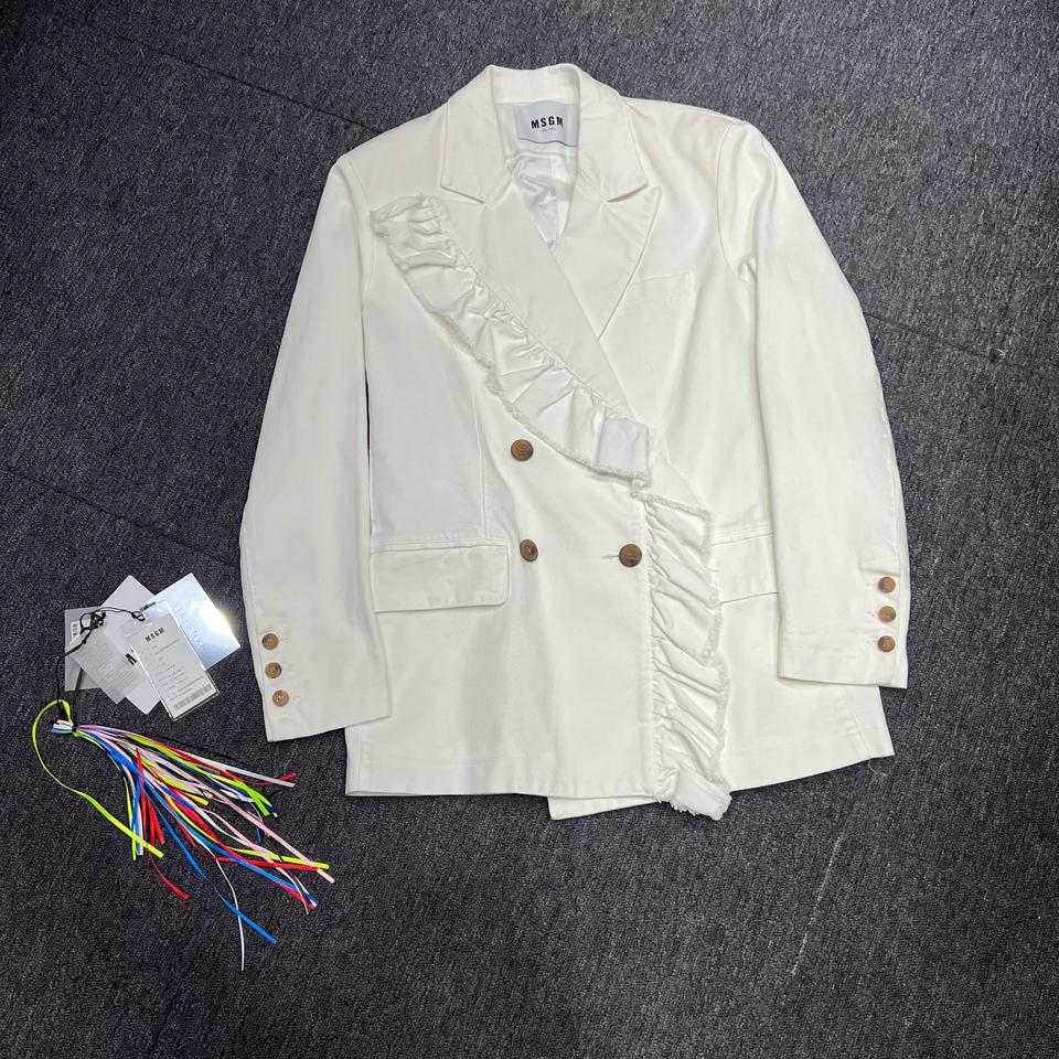 MSGM 데님 러플 블레이저