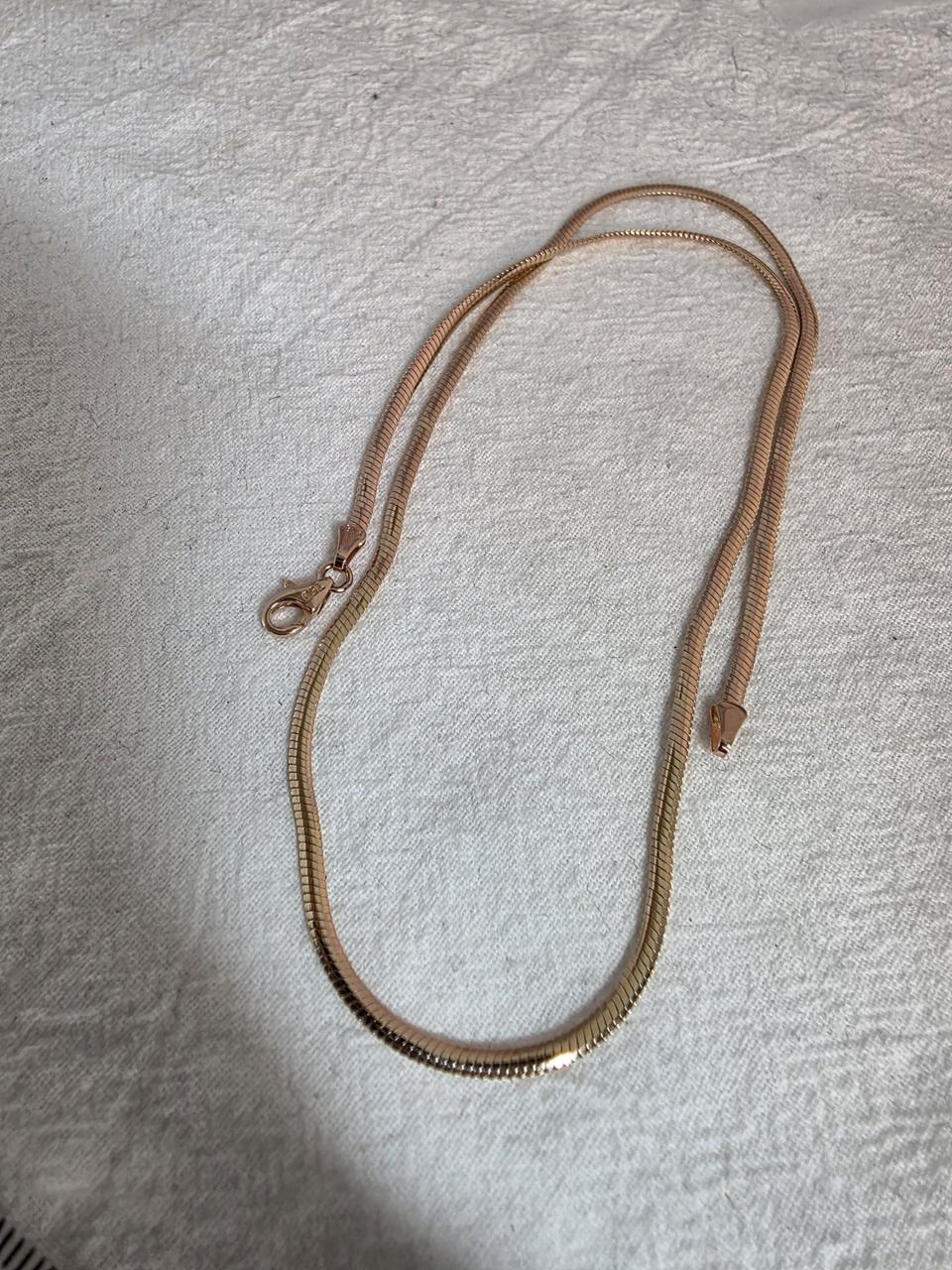 18k로즈골드 오메가목걸이