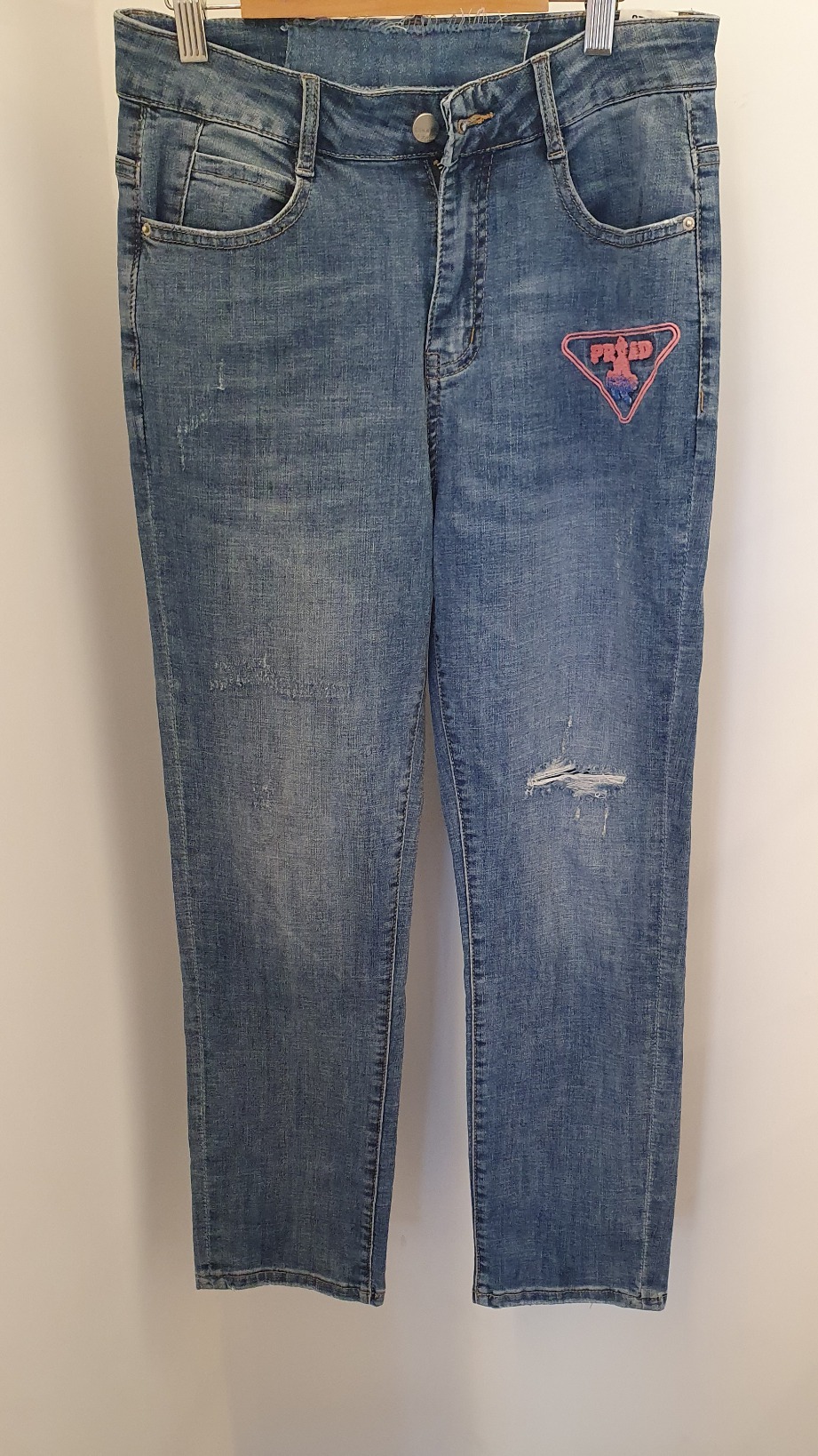 스판아주좋은 프라다스타일 청바지28