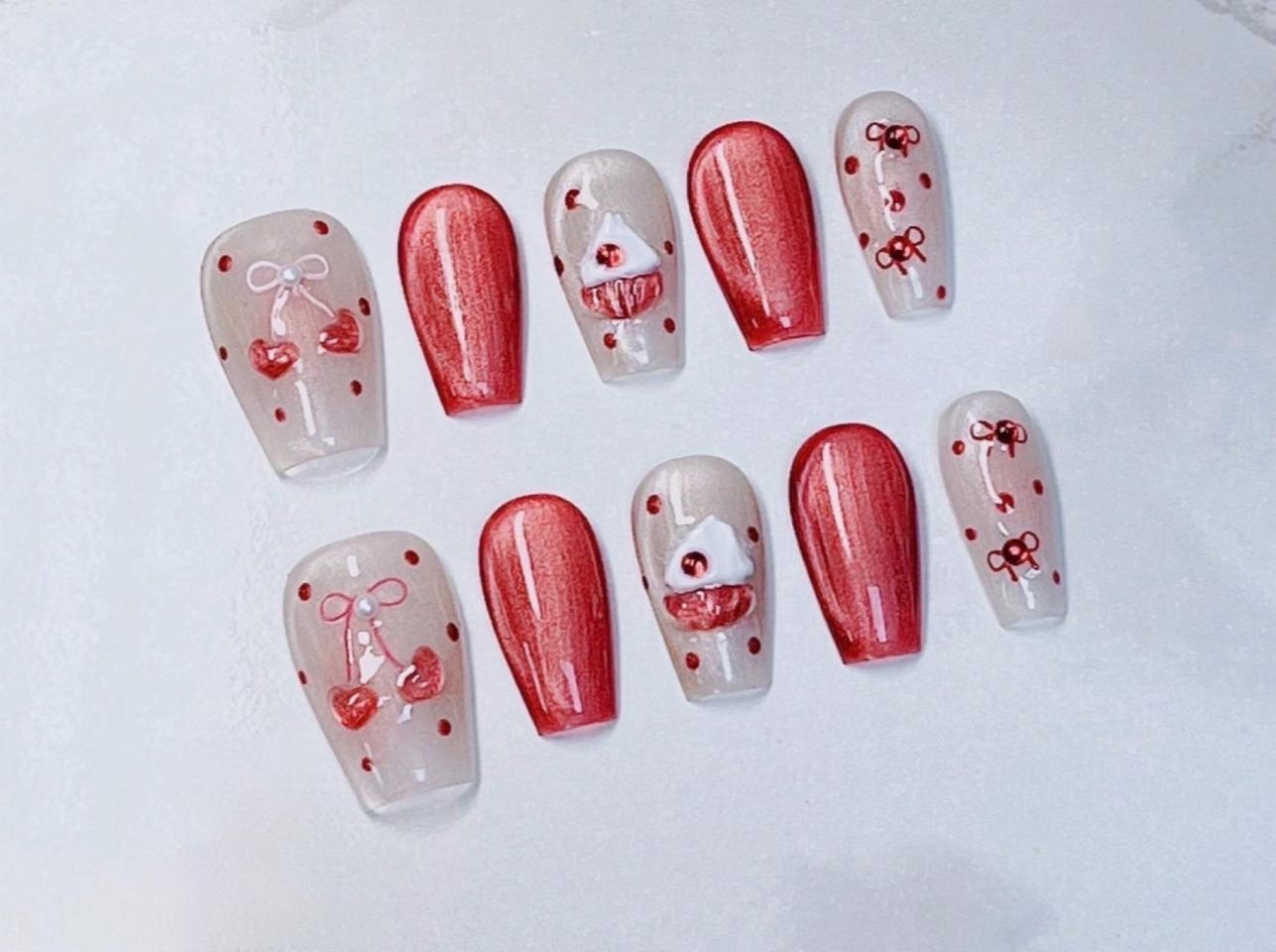 체리컵케잌네일(M)