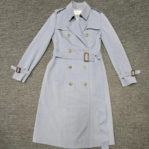 듀엘 DEWL 아이스블루 롱 트렌치 코트 55