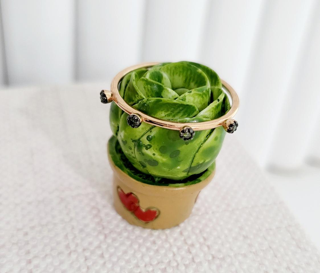 14k그린다이아반지/12호