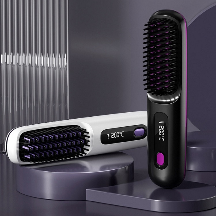 [무료배송]무선 충전식 휴대용 음이온 매직기 경량 빗고데기 헤어 스타일러