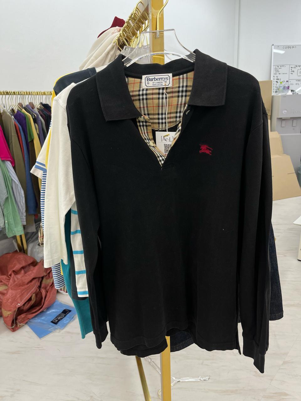 버버리 블랙 PK 긴팔 셔츠