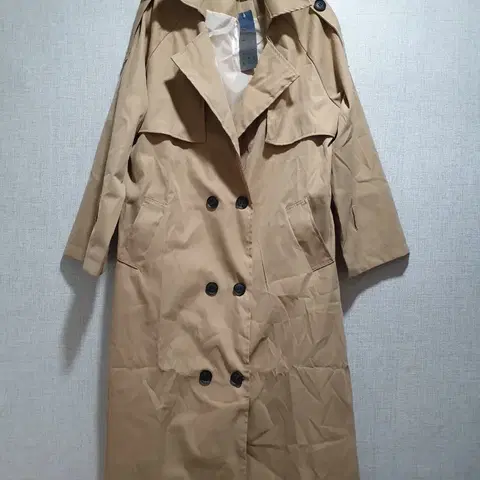 새상품2XL사이즈)트렌치코트,벨티드 88빅사이즈 롱코트 아우터자켓 환절기