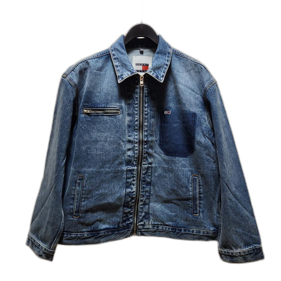 [2XL(105)] 타미힐피거 타미진스 빈티지 데님 자켓 청자켓