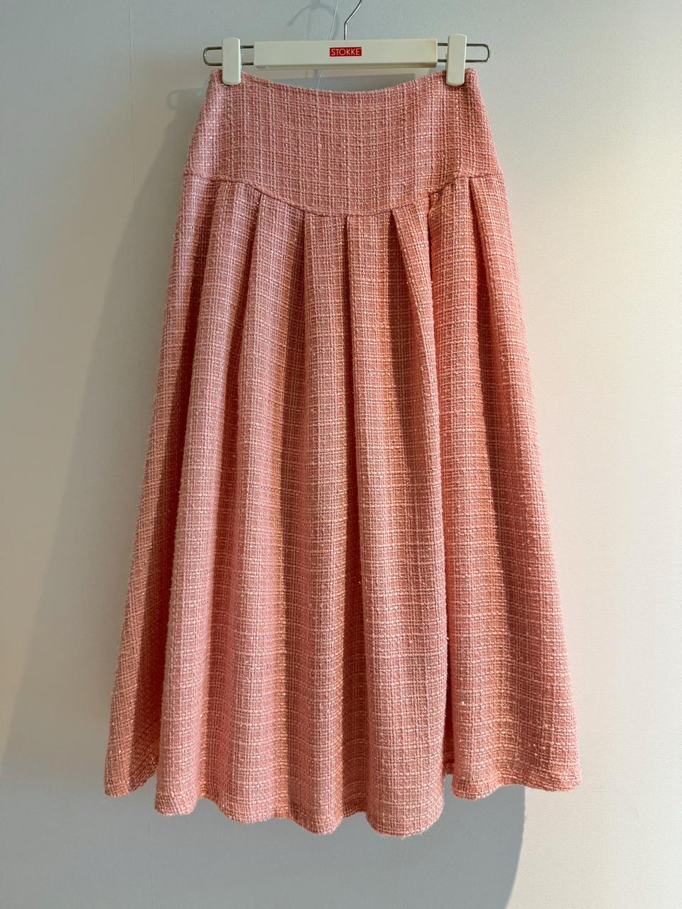 딘트 트위드 스커트