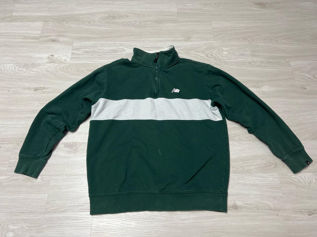 [L] 뉴발란스 NBNC742033-02 배색 하프집업 맨투맨