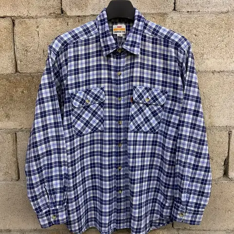 리바이스 오렌지탭 체크 셔츠