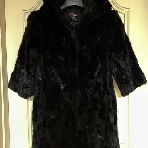 진도모피 엘페 후드 반코트